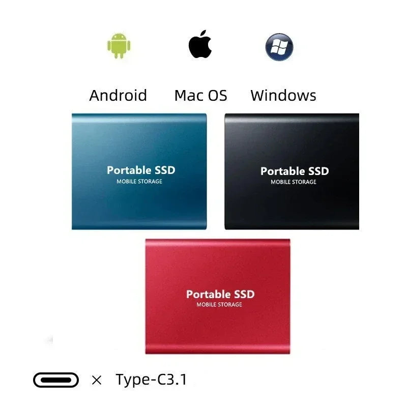 UltraVault – Ekstern SSD 128TB med USB 3.1 og USB-C for Windows og macOS