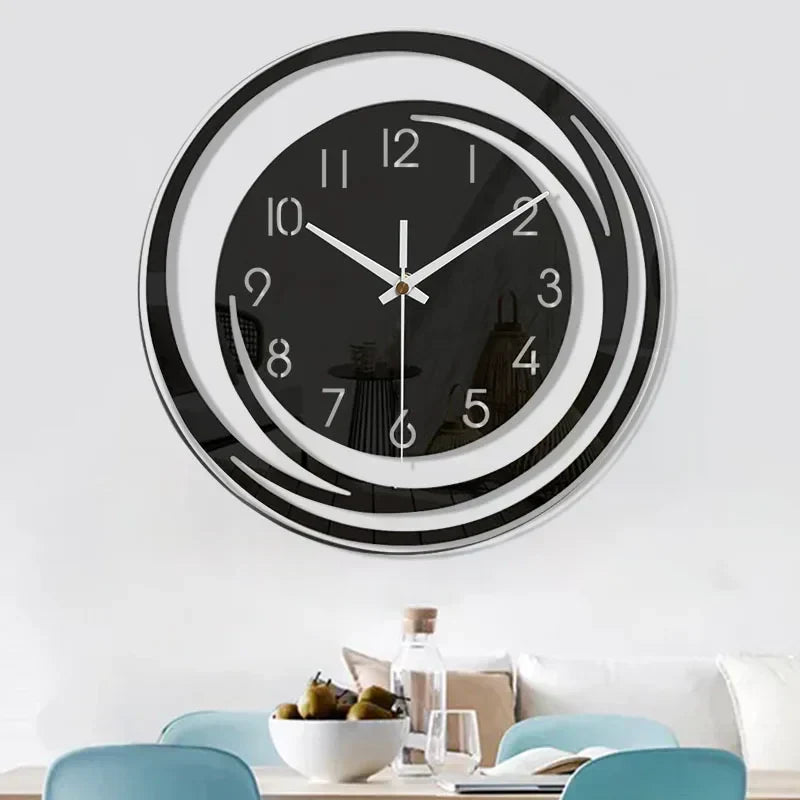 NordicTime – Akryl veggklokke 3D stille urverk – for moderne hjem