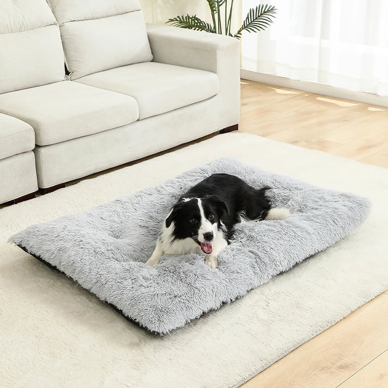 SnuggleTail – Ekstra Lang Hundeseng i Plysj for Maksimal Komfort og Ro
