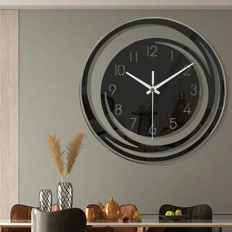 NordicTime – Akryl veggklokke 3D stille urverk – for moderne hjem