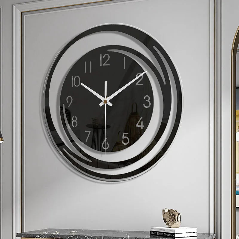 NordicTime – Akryl veggklokke 3D stille urverk – for moderne hjem