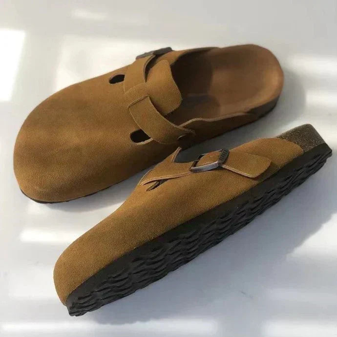 Boston – Unisex skinnsandaler med komfortabel fotseng og klassisk design for daglig og sommerlig bruk