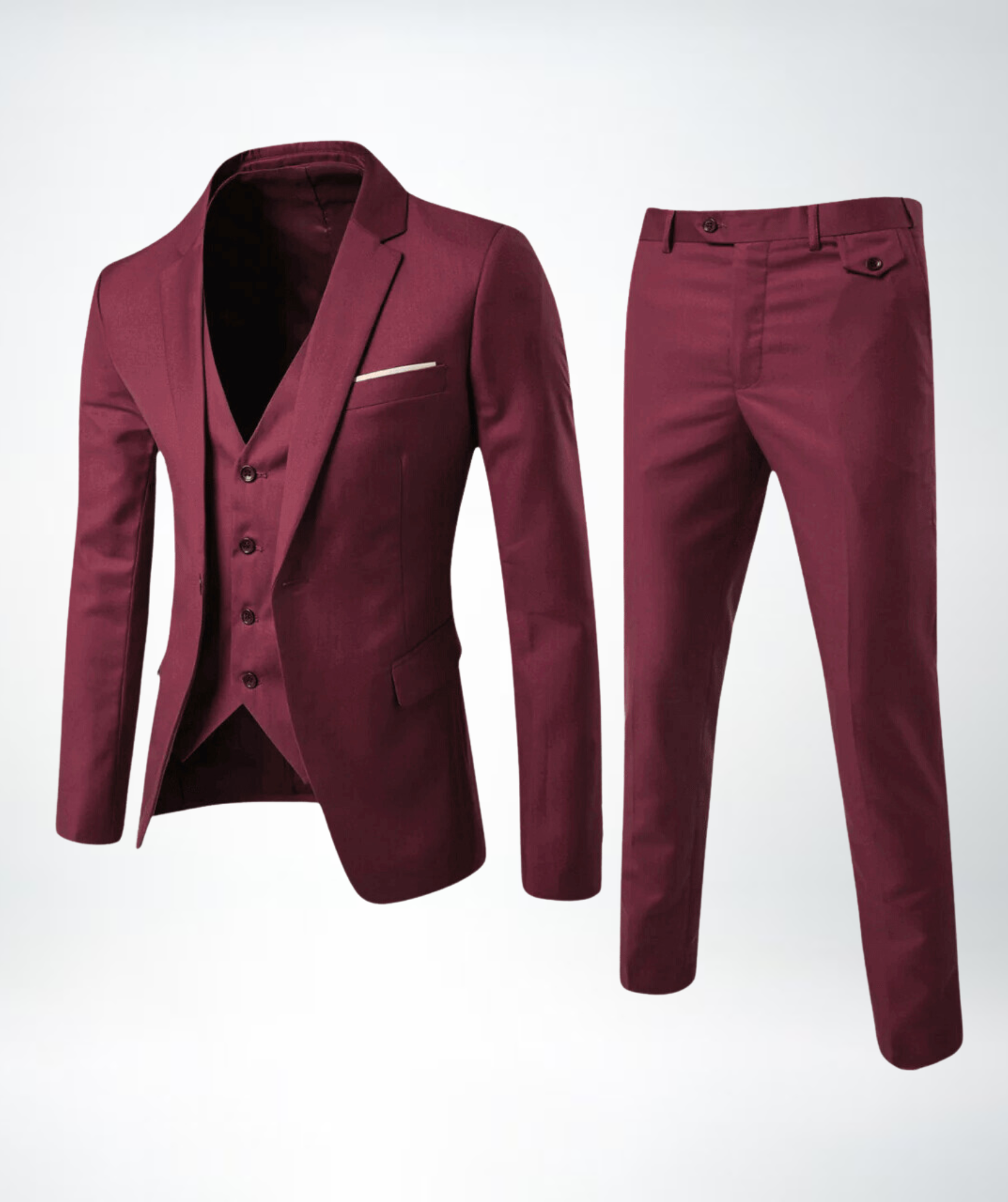 FinnWear – 3-delt Herredress med vest i Ullblanding  for Bryllup og Jobb