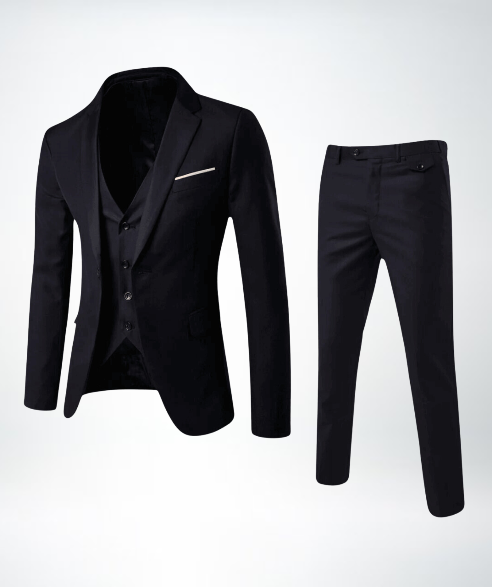 FinnWear – 3-delt Herredress med vest i Ullblanding  for Bryllup og Jobb