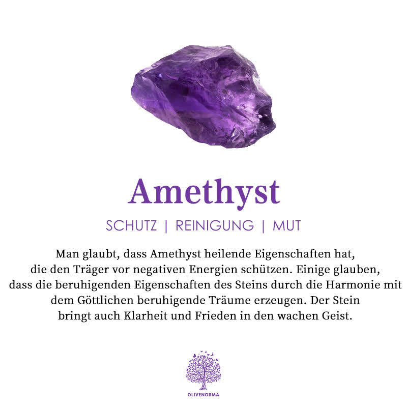 Lyra – Halskjede med naturlig ametystkrystall