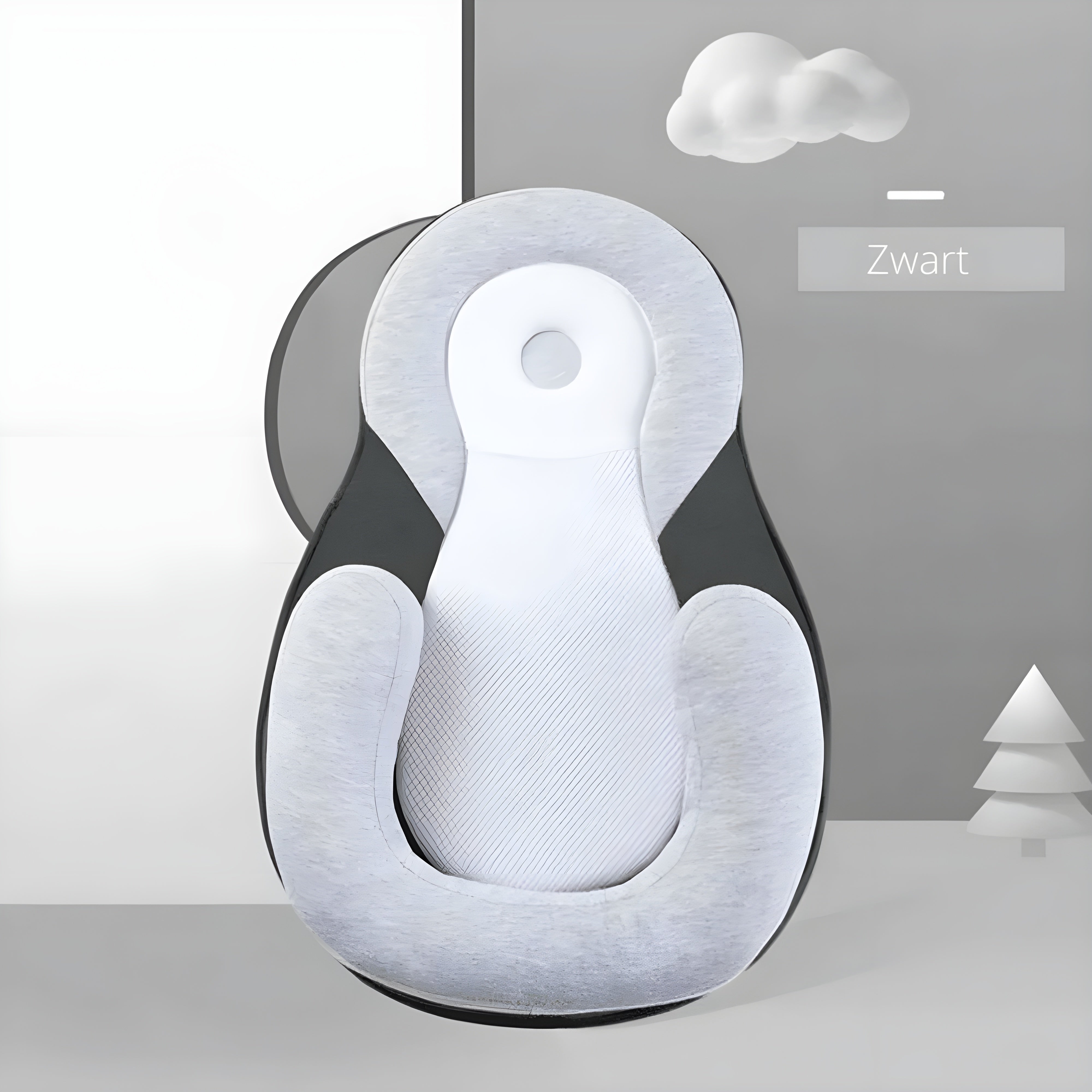 Nestlenap – Ergonomisk babypute mot flat bakhode – 0–6 måneder