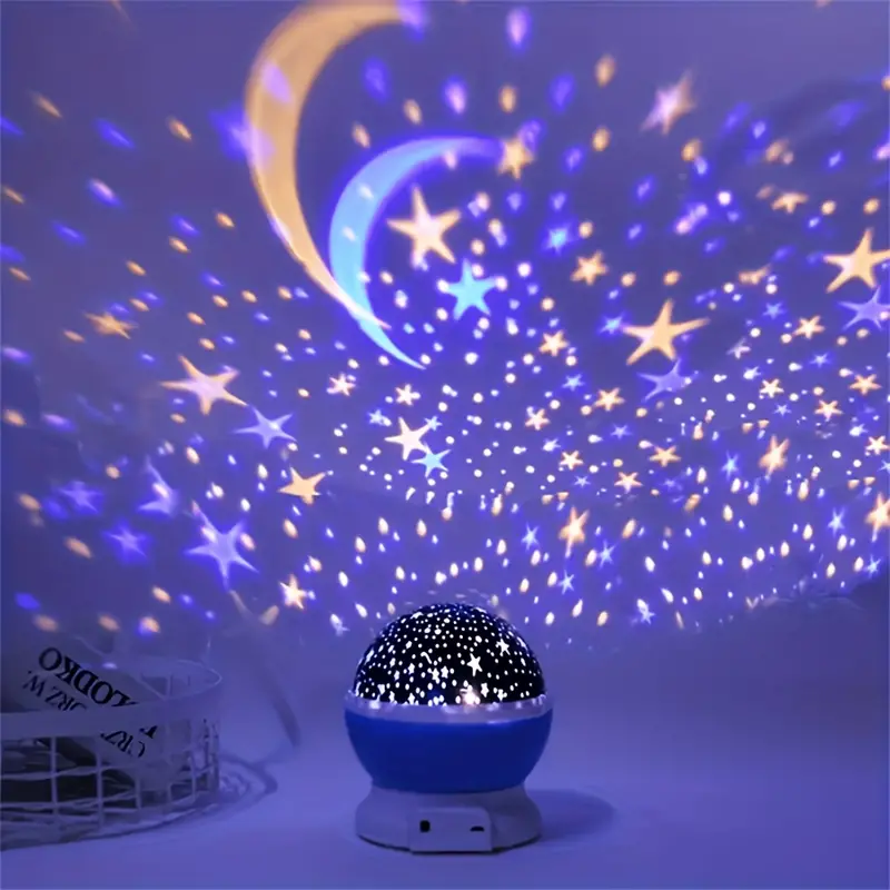Lunas – Stjerneprojektor Nattlampe med Musikk og USB-lading for barnerom