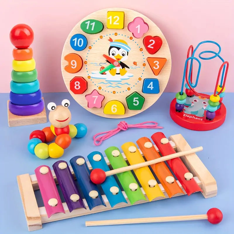Eduquest 5-i-1 Montessori-lekesett i tre – fra 6 måneder
