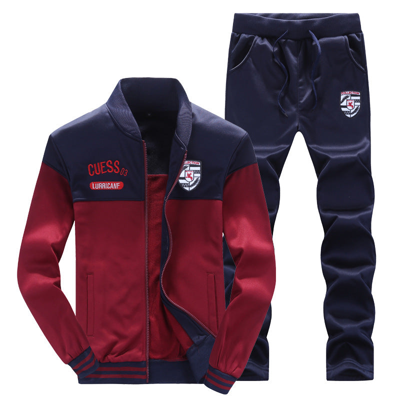 MaxWear – Treningstøy for menn i hvitt/blått med Baseball-look for Trening og Fritid