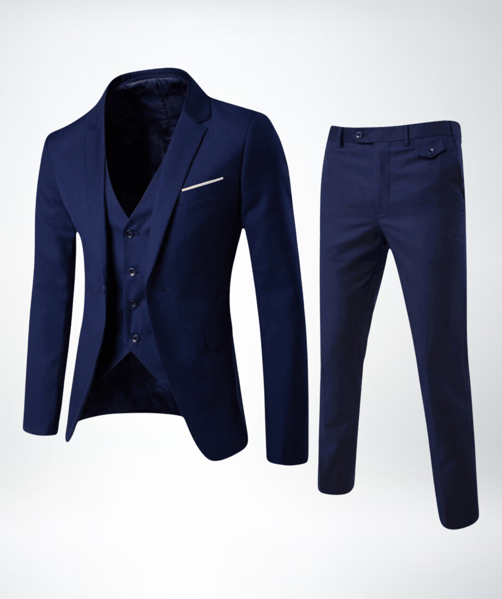 FinnWear – 3-delt Herredress med vest i Ullblanding  for Bryllup og Jobb