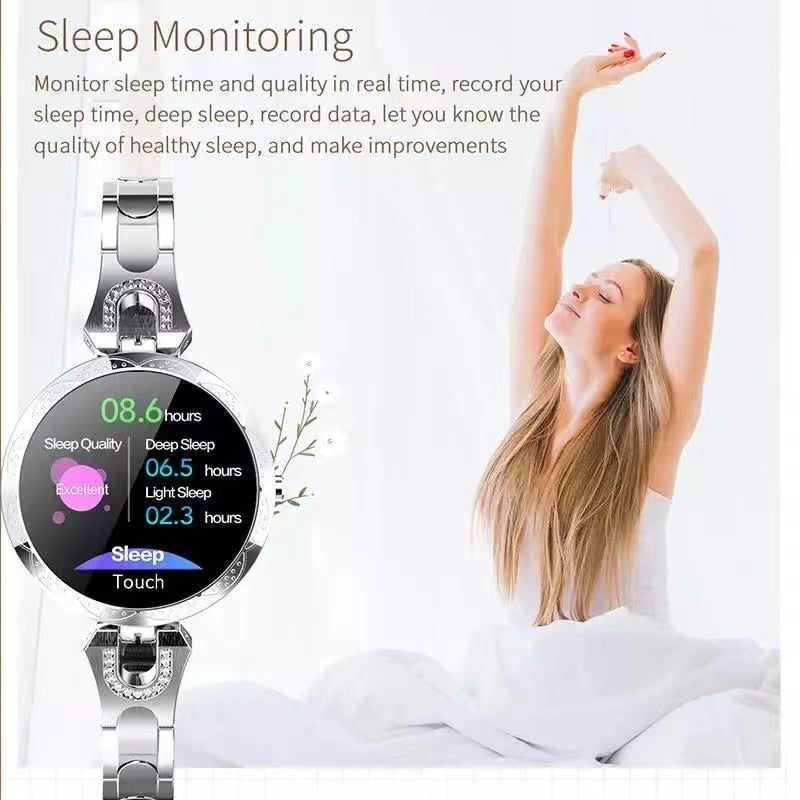 AquaFit – Smartklokke for Kvinner med Helsesporing og IP67-vanntetthet