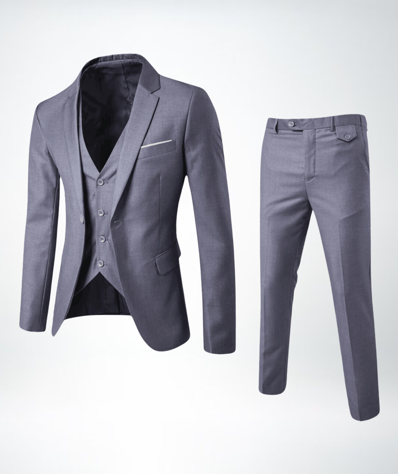 FinnWear – 3-delt Herredress med vest i Ullblanding  for Bryllup og Jobb