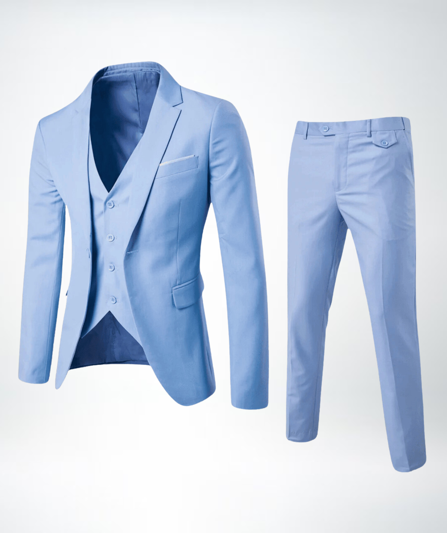 FinnWear – 3-delt Herredress med vest i Ullblanding  for Bryllup og Jobb