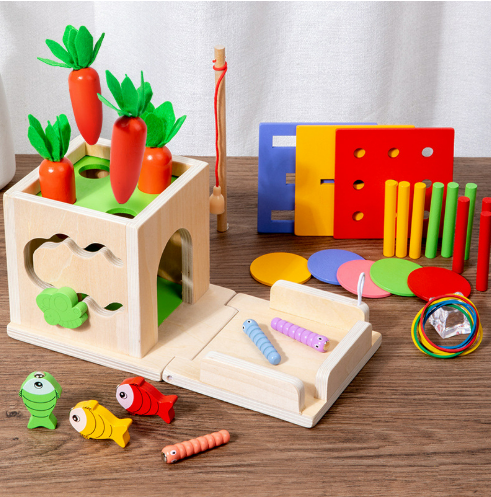 ActivityCube – Læringsleketøy i tre 8-i-1 Montessori – for babyer fra 6 måneder