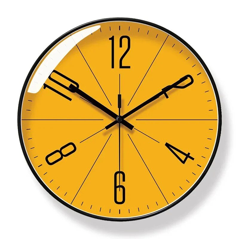 ScandiClock – Veggklokke svart kvarts stillegående – nordisk design hjem