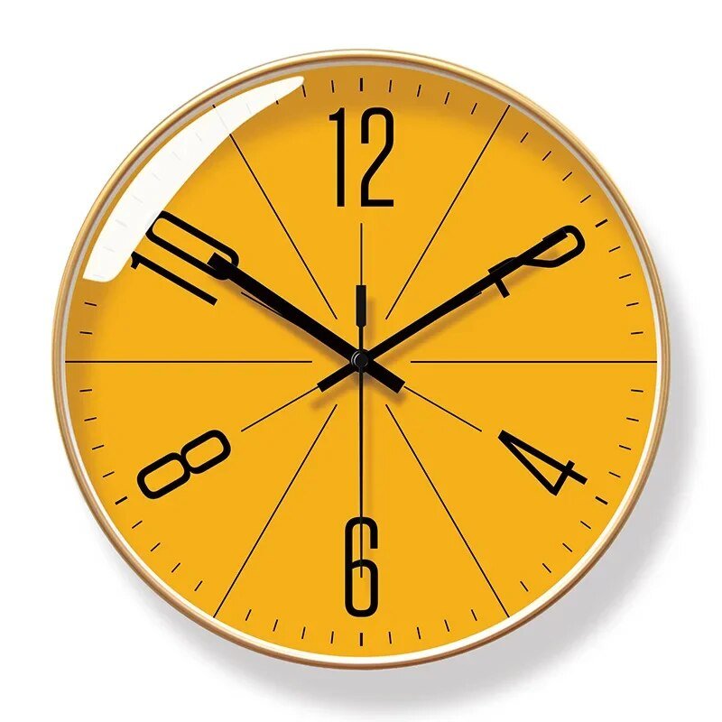 ScandiClock – Veggklokke svart kvarts stillegående – nordisk design hjem