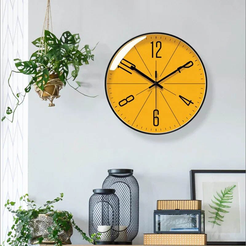 ScandiClock – Veggklokke svart kvarts stillegående – nordisk design hjem