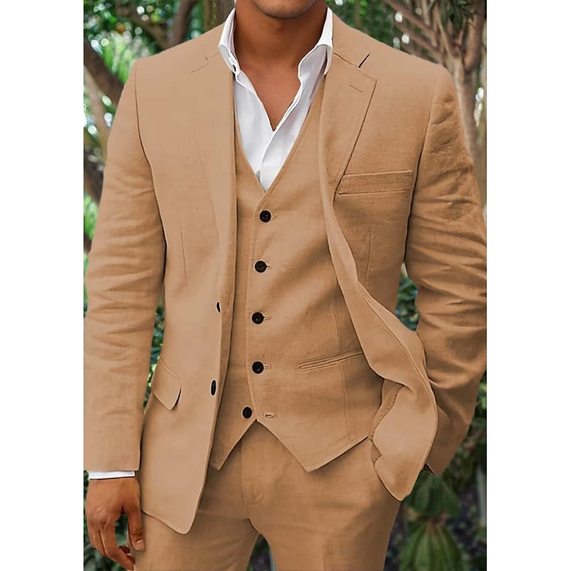 Linero – 3-delt linsesett for menn med blazer, vest og bukse for Formelle Anledninger
