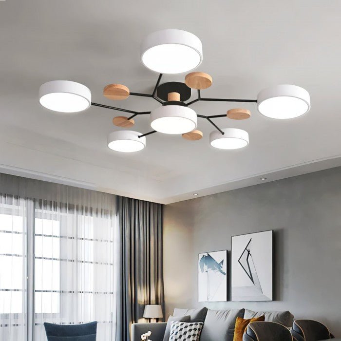 NordicGlow – LED-taklampe med Varmt lys og Grenformet Design for Stue