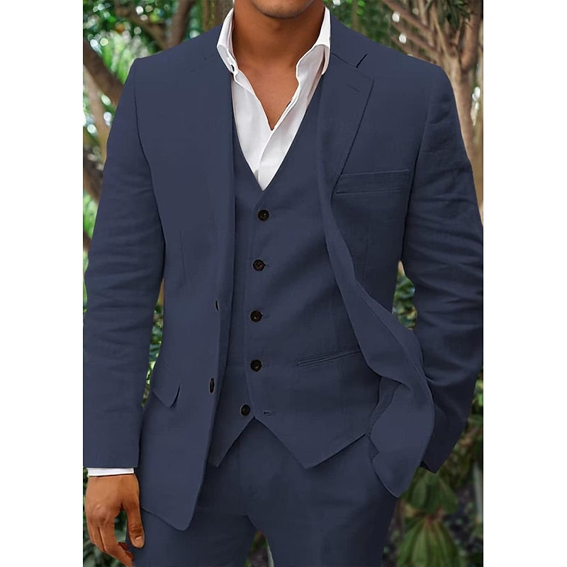 Linero – 3-delt linsesett for menn med blazer, vest og bukse for Formelle Anledninger