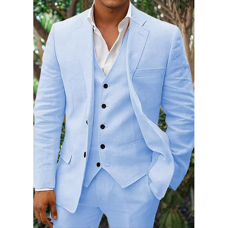 Linero – 3-delt linsesett for menn med blazer, vest og bukse for Formelle Anledninger